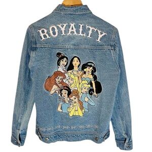 Cakeworthy x Disney princess 90’s royalty embroidered denim jacket